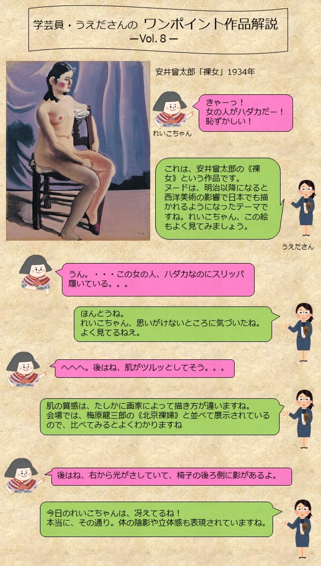 学芸員・うえださんのワンポイント作品解説vol.8 ―安井曾太郎「裸女