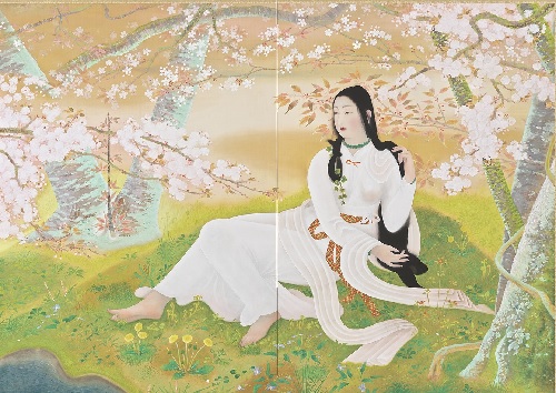 渡辺信喜、【無花果】、希少な額装用画集より、新品額装付 渡辺信喜 四季の譜 京都府立堂本印象美術館 現代作家展 | 京都で遊ぼう