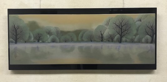 ★伊奈三知夫★油絵★日展光風会★江南市美術協会会員★Ｆ４号★丹後半島伊根町の舟屋 ☆伊奈三知夫☆油絵☆日展光風会☆江南市美術協会