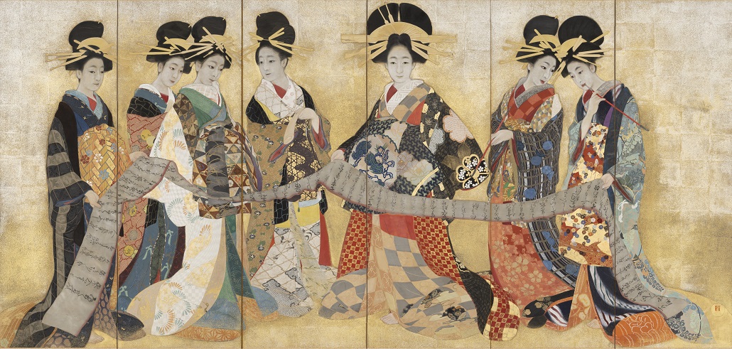 甲斐仁代、【くだもの】、希少な額装用画集より、新品額装付、状態良好 甲斐庄楠音、横櫛、希少な画集より、新品高級額・額装付、状態